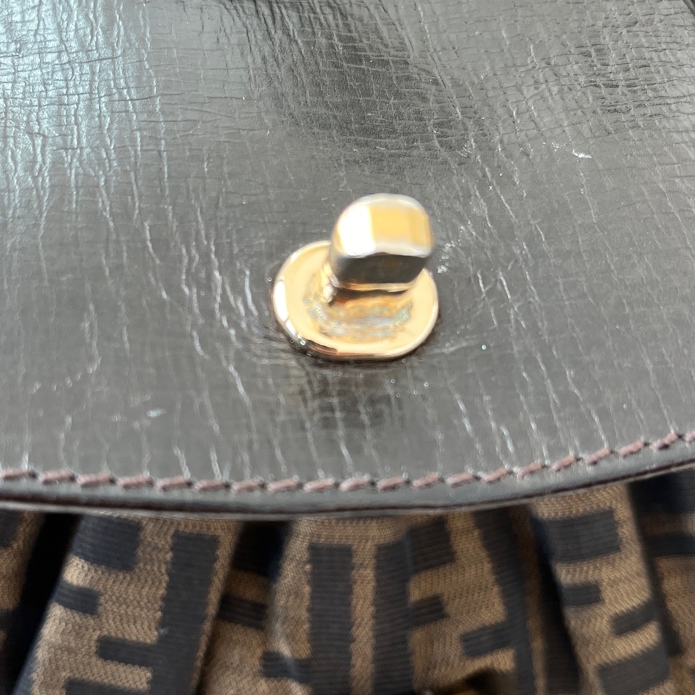 Authentic FENDI Medium Zucca Monogram Canvas Magic Bag in Brown Tobacco Color - Picture 10 of 11
